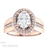 Oval Shaped Forever One Moissanite Engagement Ring #GTJ1017-oval-fo-r 1 Oval Shaped Forever One Moissanite Engagement Ring #GTJ1017-oval-fo-r