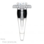 Oval Shaped Forever One Moissanite Engagement Ring #GTJ1017-oval-fo-w