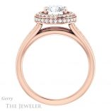 Round Cut Forever One Moissanite Engagement Ring #GTJ1017-round-fo-r