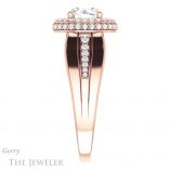 Round Cut Forever One Moissanite Engagement Ring #GTJ1017-round-fo-r