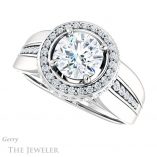 Round Cut Forever One Moissanite Engagement Ring #GTJ1017-round-fo-w 5 Round Cut Forever One Moissanite Engagement Ring #GTJ1017-round-fo-w