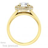 Round Cut Forever One Moissanite Engagement Ring #GTJ1017-round-fo-y 2 Round Cut Forever One Moissanite Engagement Ring #GTJ1017-round-fo-y
