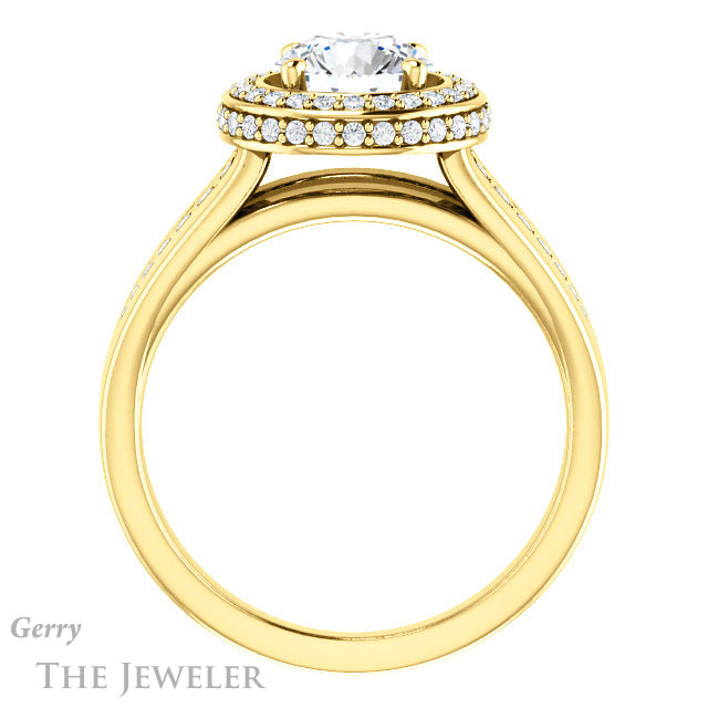 Round Cut Forever One Moissanite Engagement Ring #GTJ1017-round-fo-y 2 Round Cut Forever One Moissanite Engagement Ring #GTJ1017-round-fo-y