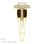 Round Cut Forever One Moissanite Engagement Ring #GTJ1017-round-fo-y 3 Round Cut Forever One Moissanite Engagement Ring #GTJ1017-round-fo-y