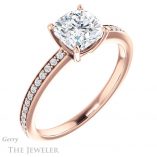 Cushion Cut Forever One Moissanite Engagement Ring #GTJ1018-cushion-fo-r 4 Cushion Cut Forever One Moissanite Engagement Ring #GTJ1018-cushion-fo-r