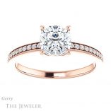 Cushion Cut Forever One Moissanite Engagement Ring #GTJ1018-cushion-fo-r 1 Cushion Cut Forever One Moissanite Engagement Ring #GTJ1018-cushion-fo-r