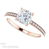 Cushion Cut Forever One Moissanite Engagement Ring #GTJ1018-cushion-fo-r 5 Cushion Cut Forever One Moissanite Engagement Ring #GTJ1018-cushion-fo-r