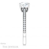 Cushion Cut Forever One Moissanite Engagement Ring #GTJ1018-cushion-fo-w 3 Cushion Cut Forever One Moissanite Engagement Ring #GTJ1018-cushion-fo-w