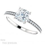 Cushion Cut Forever One Moissanite Engagement Ring #GTJ1018-cushion-fo-w 5 Cushion Cut Forever One Moissanite Engagement Ring #GTJ1018-cushion-fo-w