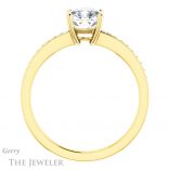 Cushion Cut Forever One Moissanite Engagement Ring #GTJ1018-cushion-fo-y 2 Cushion Cut Forever One Moissanite Engagement Ring #GTJ1018-cushion-fo-y