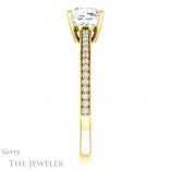 Cushion Cut Forever One Moissanite Engagement Ring #GTJ1018-cushion-fo-y 3 Cushion Cut Forever One Moissanite Engagement Ring #GTJ1018-cushion-fo-y