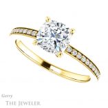 Cushion Cut Forever One Moissanite Engagement Ring #GTJ1018-cushion-fo-y 5 Cushion Cut Forever One Moissanite Engagement Ring #GTJ1018-cushion-fo-y