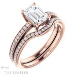 Emerald Cut Forever One Moissanite Engagement Ring #GTJ1018-emerald-fb-r 6 Emerald Cut Forever Brilliant Moissanite Engagement Ring #GTJ1018-emerald-fb-r