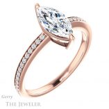 Marquise Cut Forever One Moissanite Engagement Ring #GTJ1018-marquise-fb-r 4 Marquise Cut Forever Brilliant Moissanite Engagement Ring #GTJ1018-marquise-fb-r