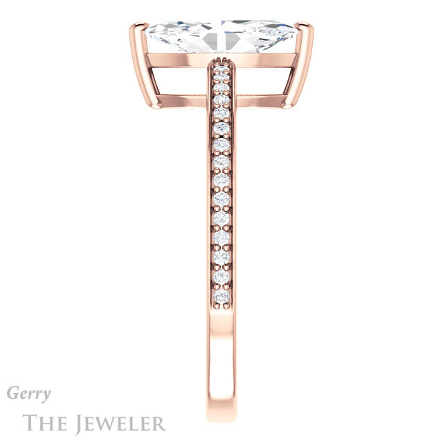Marquise Cut Forever One Moissanite Engagement Ring #GTJ1018-marquise-fb-r 3 Marquise Cut Forever Brilliant Moissanite Engagement Ring #GTJ1018-marquise-fb-r