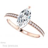 Marquise Cut Forever One Moissanite Engagement Ring #GTJ1018-marquise-fb-r 5 Marquise Cut Forever Brilliant Moissanite Engagement Ring #GTJ1018-marquise-fb-r