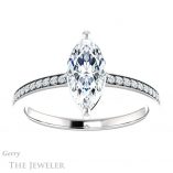 Marquise Cut Forever Brilliant Moissanite Engagement Ring #GTJ1018-marquise-fb-w