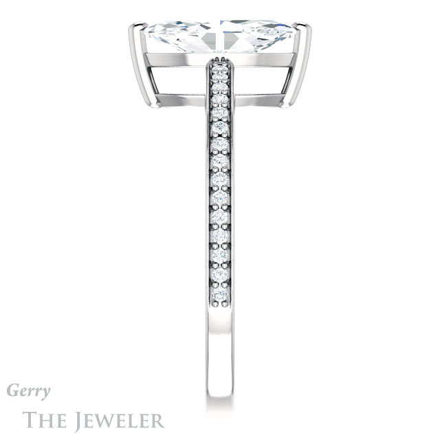 Marquise Cut Forever Brilliant Moissanite Engagement Ring #GTJ1018-marquise-fb-w