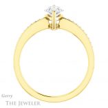 Marquise Cut Forever One Moissanite Engagement Ring #GTJ1018-marquise-fb-y 2 Marquise Cut Forever Brilliant Moissanite Engagement Ring #GTJ1018-marquise-fb-y