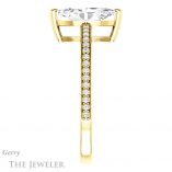 Marquise Cut Forever One Moissanite Engagement Ring #GTJ1018-marquise-fb-y 3 Marquise Cut Forever Brilliant Moissanite Engagement Ring #GTJ1018-marquise-fb-y