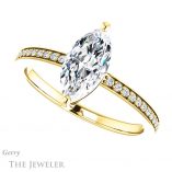 Marquise Cut Forever One Moissanite Engagement Ring #GTJ1018-marquise-fb-y 5 Marquise Cut Forever Brilliant Moissanite Engagement Ring #GTJ1018-marquise-fb-y