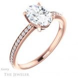 Oval Shaped Forever One Moissanite Engagement Ring #GTJ1018-oval-fo-r