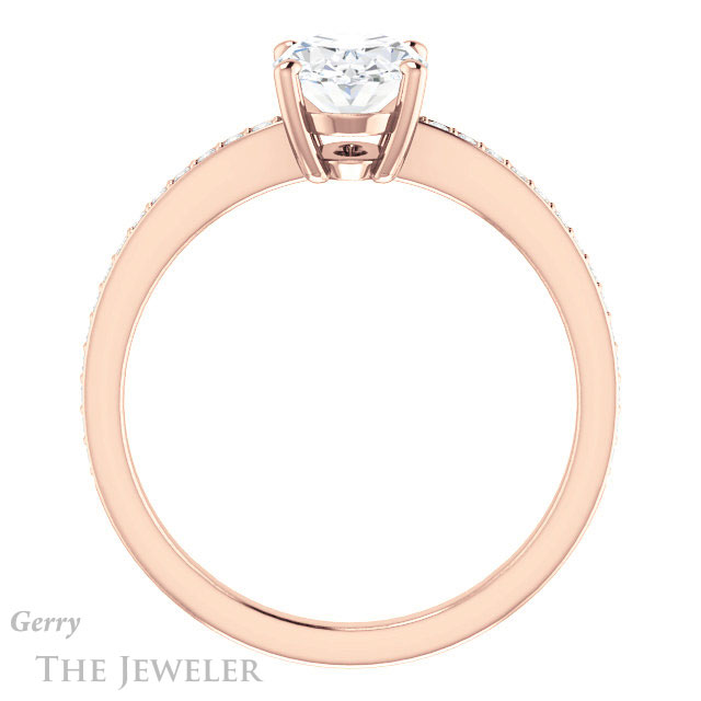 Oval Shaped Forever One Moissanite Engagement Ring #GTJ1018-oval-fo-r