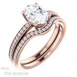 Oval Shaped Forever One Moissanite Engagement Ring #GTJ1018-oval-fo-r