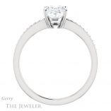 Oval Shaped Forever One Moissanite Engagement Ring #GTJ1018-oval-fo-w 2 Oval Shaped Forever One Moissanite Engagement Ring #GTJ1018-oval-fo-w