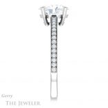 Oval Shaped Forever One Moissanite Engagement Ring #GTJ1018-oval-fo-w 3 Oval Shaped Forever One Moissanite Engagement Ring #GTJ1018-oval-fo-w