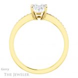 Oval Shaped Forever One Moissanite Engagement Ring #GTJ1018-oval-fo-y