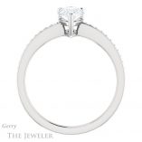 Pear Shaped Forever Brilliant Moissanite Engagement Ring #GTJ1018-pear-fb-w