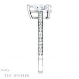 Pear Shaped Forever Brilliant Moissanite Engagement Ring #GTJ1018-pear-fb-w