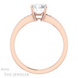 Round Cut Forever One Moissanite Engagement Ring #GTJ1018-round-fo-r
