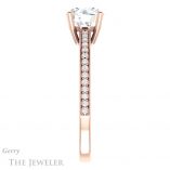 Round Cut Forever One Moissanite Engagement Ring #GTJ1018-round-fo-r