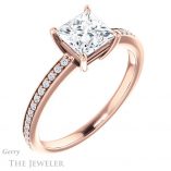 Princess Cut Forever One Moissanite Engagement Ring #GTJ1018-square-fo-r