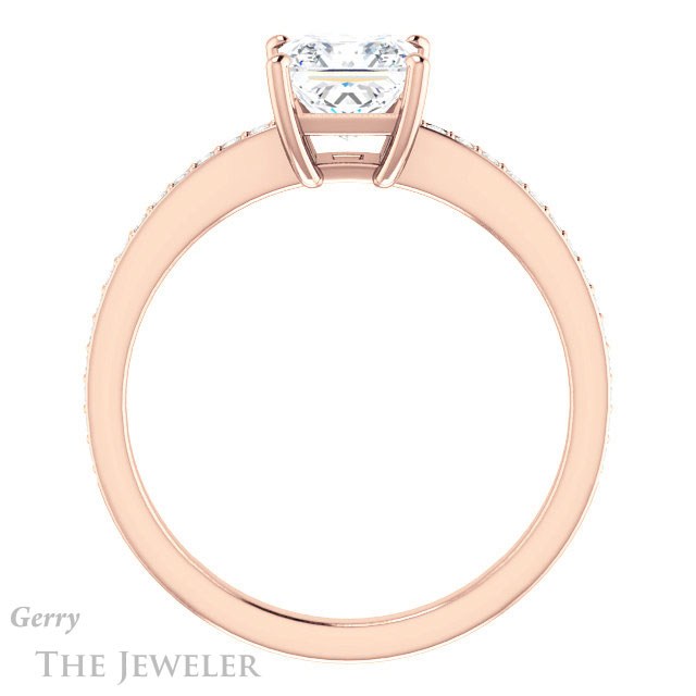 Princess Cut Forever One Moissanite Engagement Ring #GTJ1018-square-fo-r