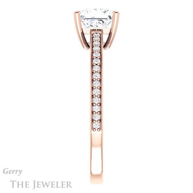 Princess Cut Forever One Moissanite Engagement Ring #GTJ1018-square-fo-r