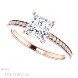 Princess Cut Forever One Moissanite Engagement Ring #GTJ1018-square-fo-r