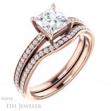 Princess Cut Forever One Moissanite Engagement Ring #GTJ1018-square-fo-r