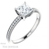 Princess Cut Forever One Moissanite Engagement Ring #GTJ1018-square-fo-w