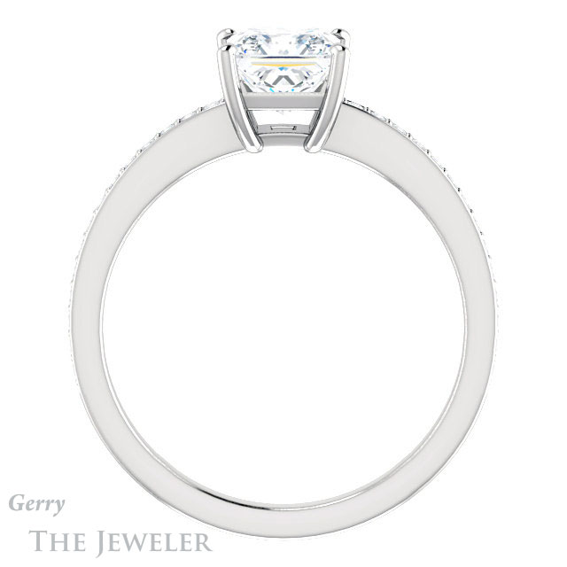 Princess Cut Forever One Moissanite Engagement Ring #GTJ1018-square-fo-w