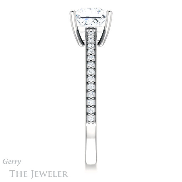Princess Cut Forever One Moissanite Engagement Ring #GTJ1018-square-fo-w