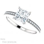 Princess Cut Forever One Moissanite Engagement Ring #GTJ1018-square-fo-w