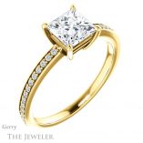 Princess Cut Forever One Moissanite Engagement Ring #GTJ1018-square-fo-y 4 Princess Cut Forever One Moissanite Engagement Ring #GTJ1018-square-fo-y
