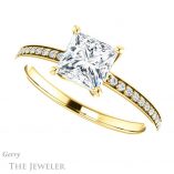 Princess Cut Forever One Moissanite Engagement Ring #GTJ1018-square-fo-y 5 Princess Cut Forever One Moissanite Engagement Ring #GTJ1018-square-fo-y