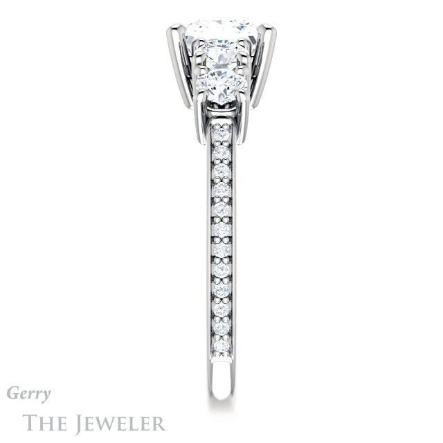 Princess Cut Forever One Moissanite Engagement Ring #GTJ1019-square-fo-w | Gerry The Jeweler Princess Cut Forever One Moissanite Engagement Ring #GTJ1019-square-fo-w