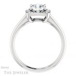 Cushion Cut Forever One Moissanite Engagement Ring #GTJ1020-cushion-fo-w 2 Cushion Cut Forever One Moissanite Engagement Ring #GTJ1020-cushion-fo-w
