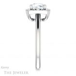 Cushion Cut Forever One Moissanite Engagement Ring #GTJ1020-cushion-fo-w 3 Cushion Cut Forever One Moissanite Engagement Ring #GTJ1020-cushion-fo-w