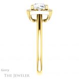 Cushion Cut Forever One Moissanite Engagement Ring #GTJ1020-cushion-fo-y 3 Cushion Cut Forever One Moissanite Engagement Ring #GTJ1020-cushion-fo-y